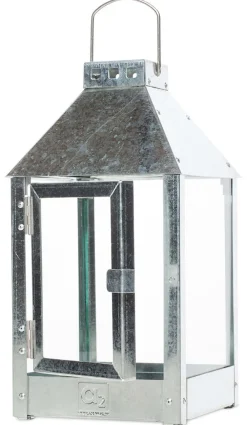 Online Mini Lanterne, Galvaniseret, 17x33,5x17 cm Lanterner & Lyskæder