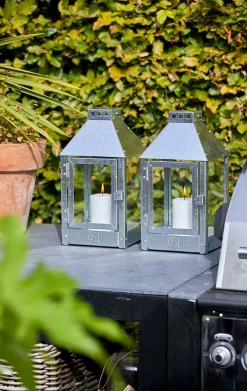 Online Mini Lanterne, Galvaniseret, 17x33,5x17 cm Lanterner & Lyskæder