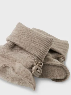 Name It Mino Wool Slippers, , 50-56 cm-Børn Futter & Hjemmesko