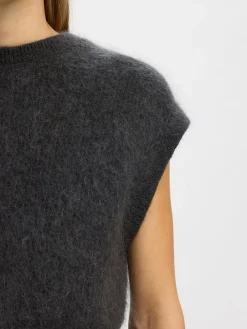 Outlet Mira Mohair Strikvest, , L Dame Veste
