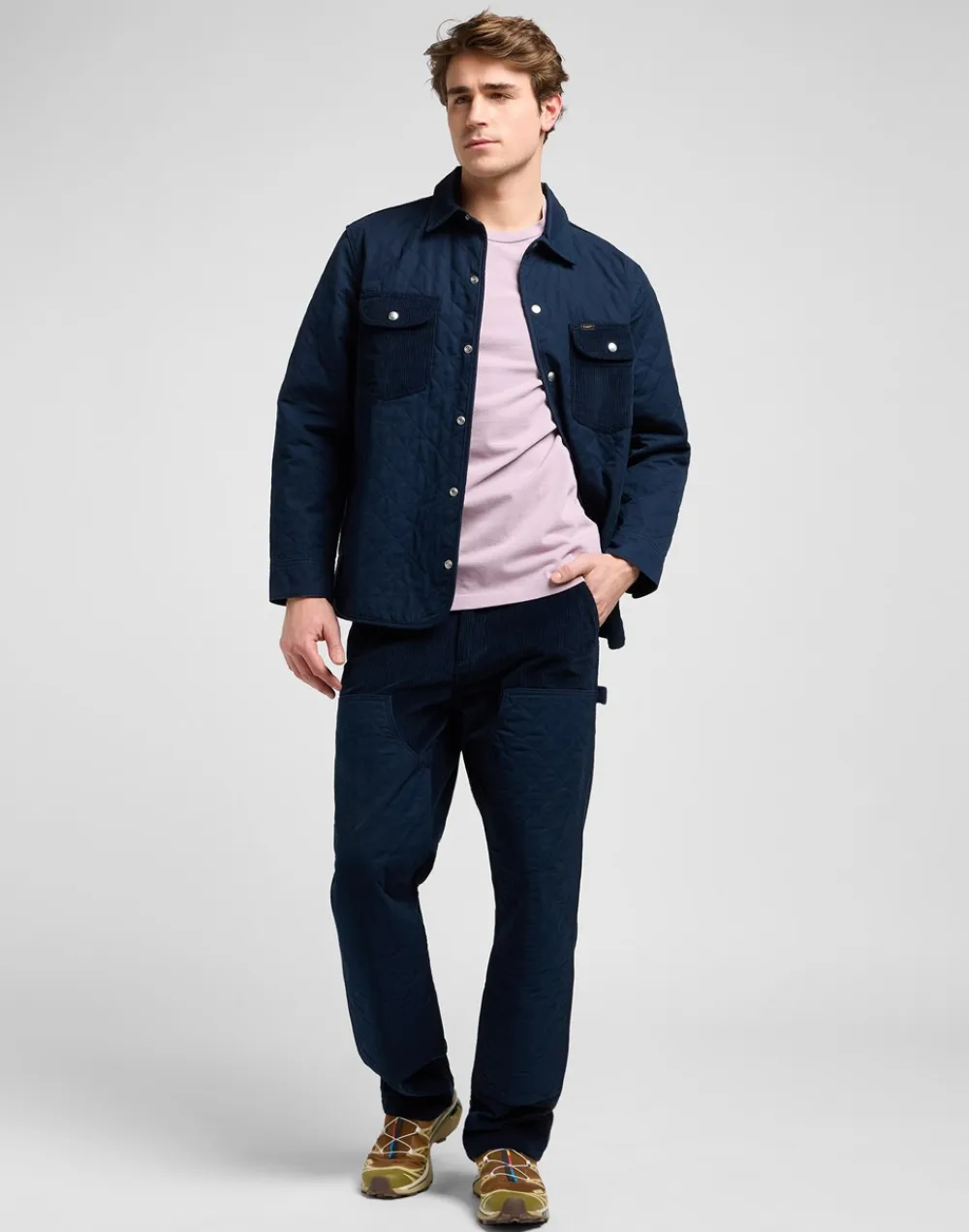 Lee Mixed Media Overshirt, , XXL- Overshirts
