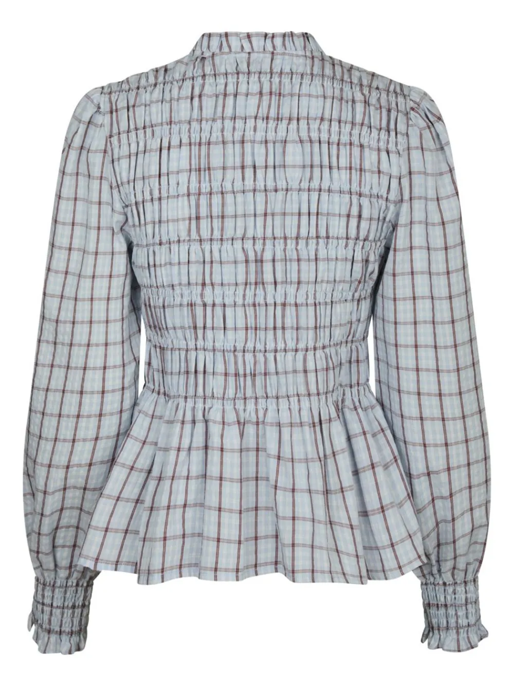 Hot Mocca Smock Check Bluse, , 40 Dame Bluser & Skjorter