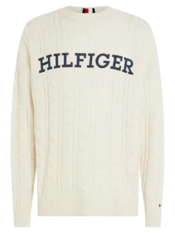 Tommy Hilfiger Monotype Kabelstrik Striktrøje, , M- Strik