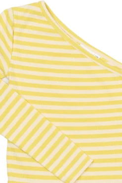 Hot Moore One Shoulder Rib Bluse, , 122-128 cm Børn Bluser