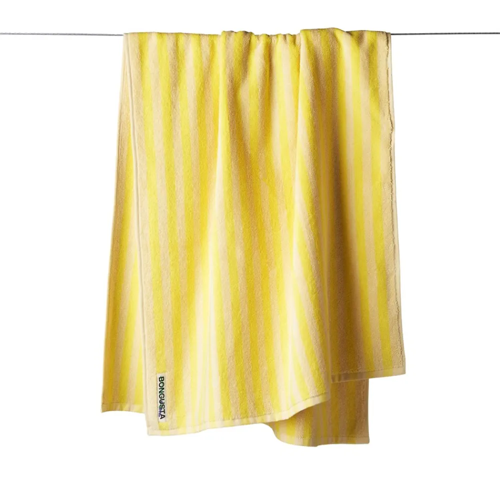 New Naram Håndklæde, Pristine & Neon Yellow, 70x140 cm Håndklæder & Vaskeklude