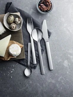 Georg Jensen New York Latteske, Mat Stål, 4 Dele- Bestik