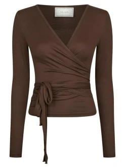 Neo Noir Nia Jersey Wrap Bluse, , 40-Dame Bluser & Skjorter