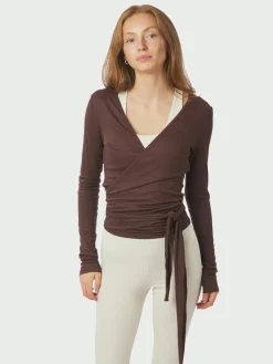 Neo Noir Nia Jersey Wrap Bluse, , 40-Dame Bluser & Skjorter