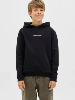 Jack & Jones Junior Norrebro Emb Hættetrøje, , 164 cm-Børn Strik & Sweatshirts
