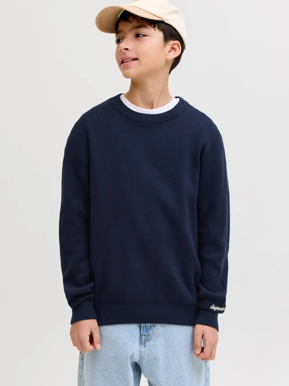 Clearance Norrebro Light Crew Neck Striktrøje, , 164 cm Børn Strik & Sweatshirts