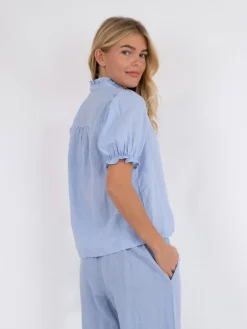 Discount Odesa Linen Bluse, , 40 Dame Bluser & Skjorter