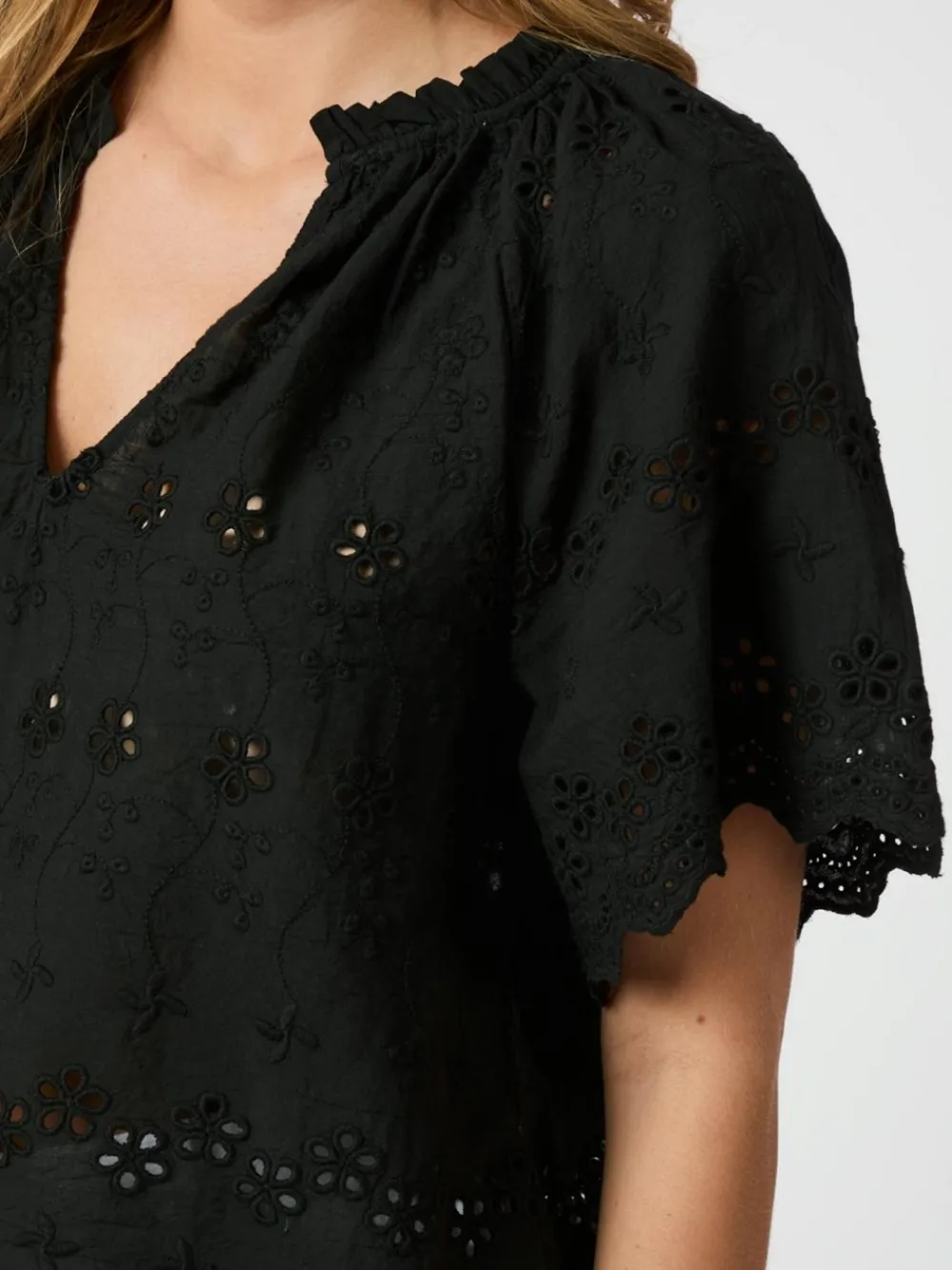Neo Noir Odet Embroidery Bluse, , 38-Dame Bluser & Skjorter