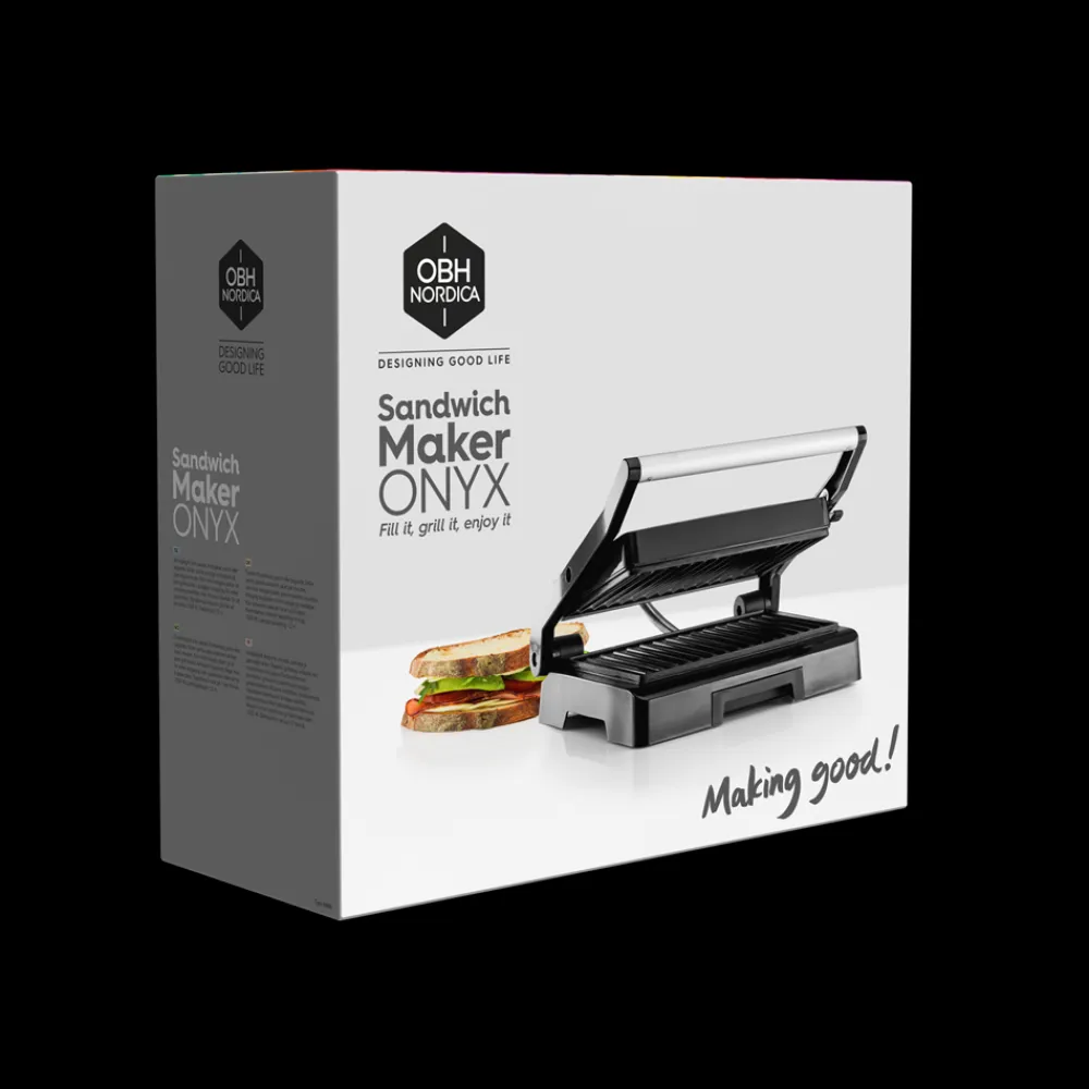 OBH Nordica Onyx Panini /Sandwich Maskine- Køkkenmaskiner