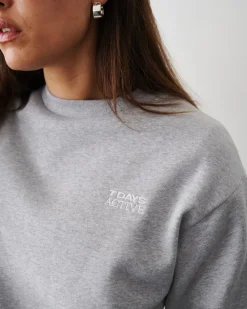 7 DAYS Active Organic Fitted Crewneck Sweatshirt, , M-Dame Loungewear