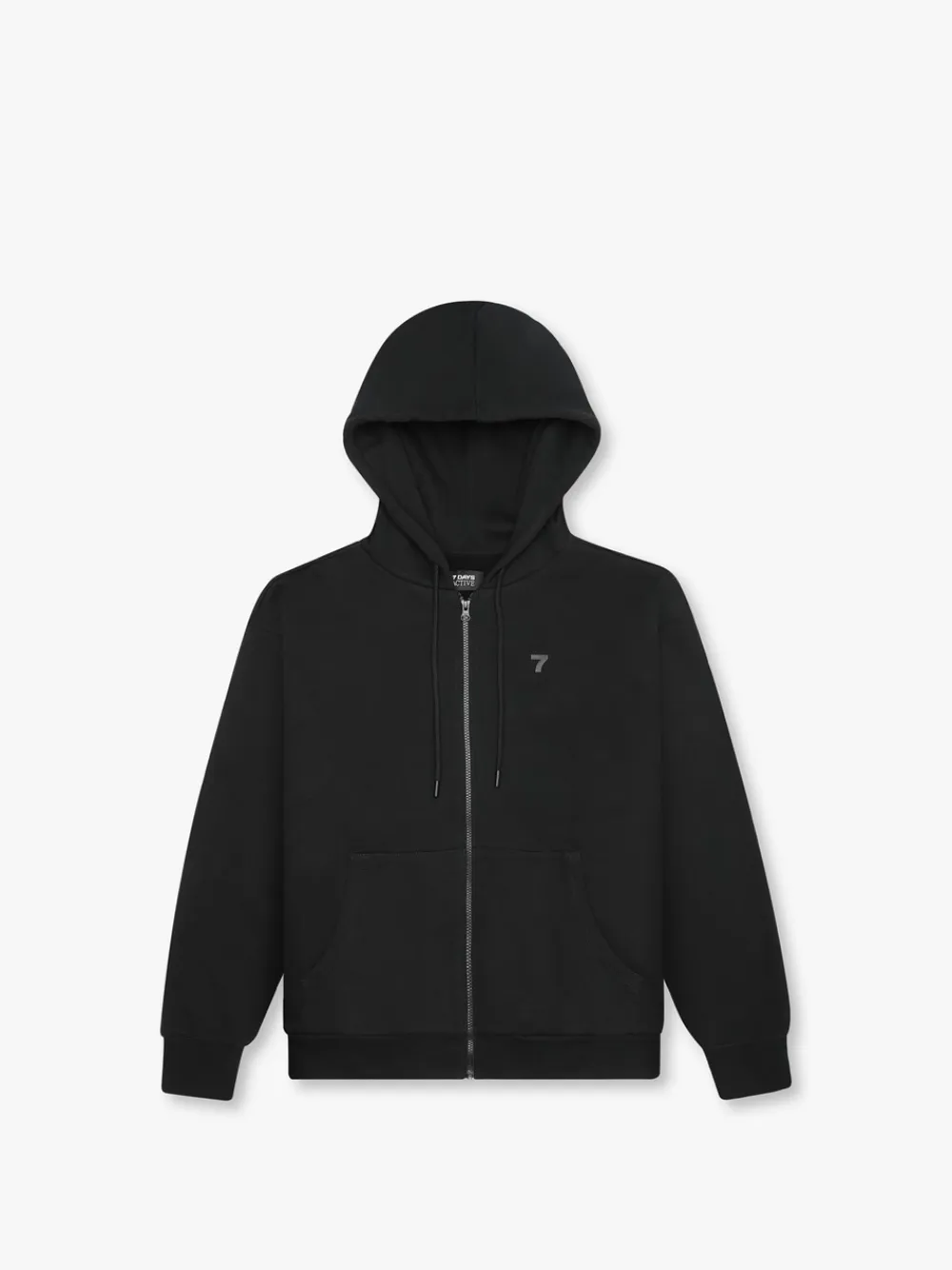 7 DAYS Active Organic Fullzip Hættetrøje, , XL- Sweatshirts & Trøjer