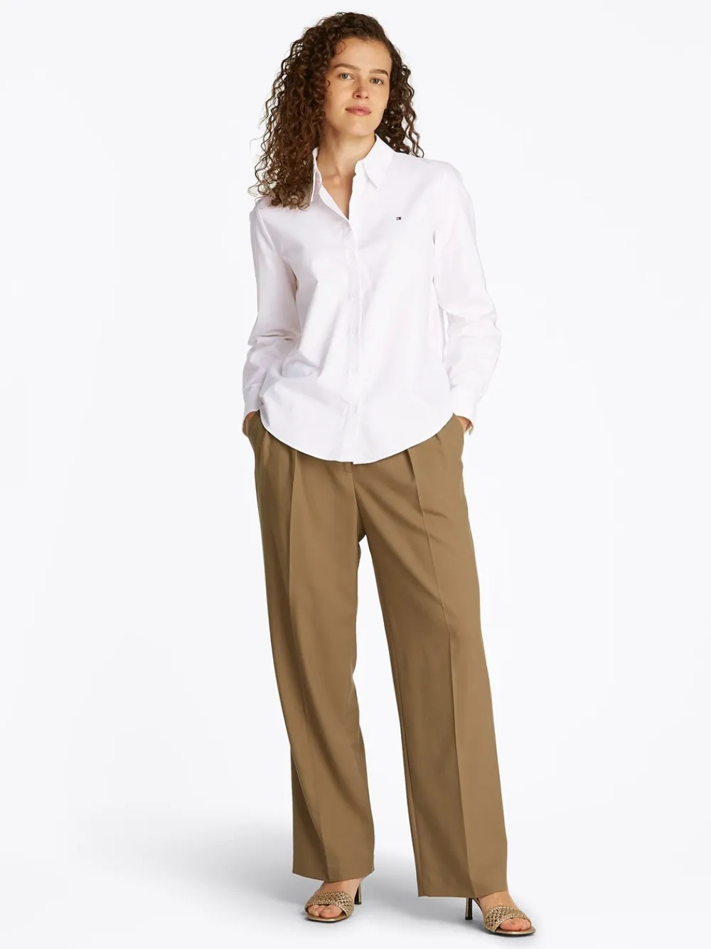 Tommy Hilfiger Oxford Relaxed Fit Skjorte, , 38-Dame Bluser & Skjorter