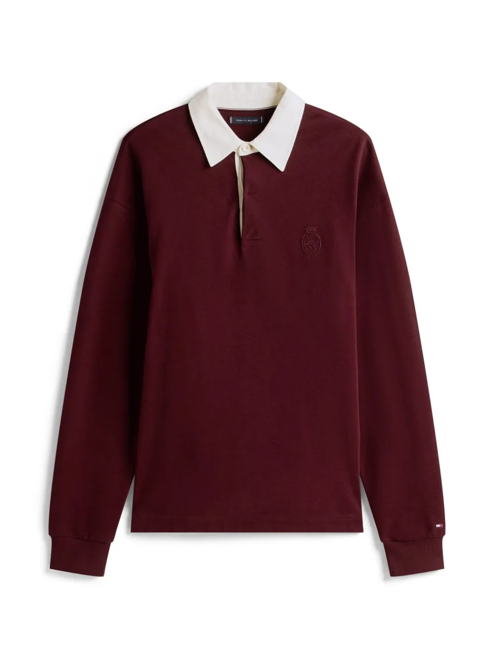 Tommy Hilfiger Peached Crest Solid Rugby Polo, , XL- T-Shirts & Poloer