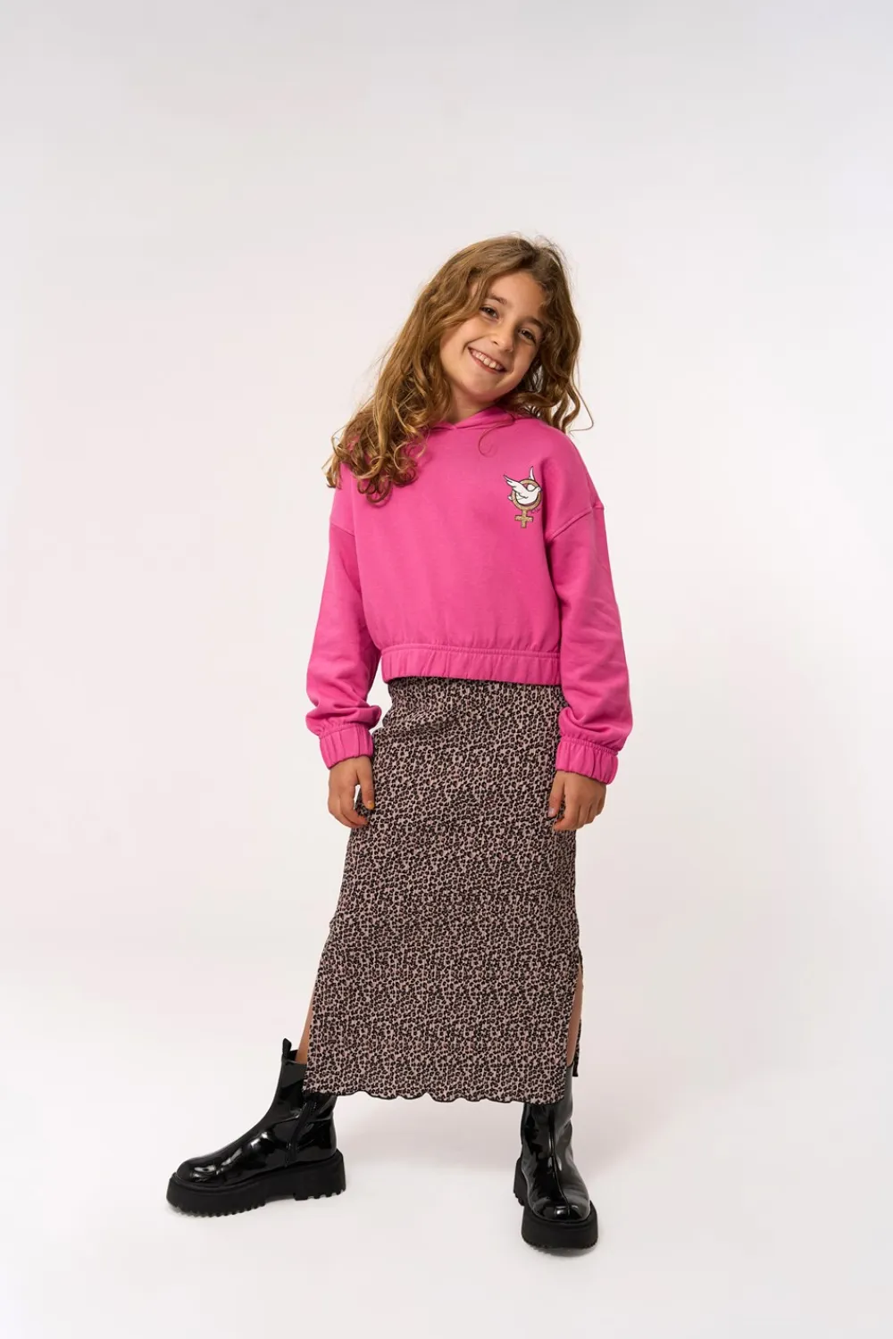 Clearance Pet Long Pleat Nederdel, , 134-140 Børn Nederdele & Shorts