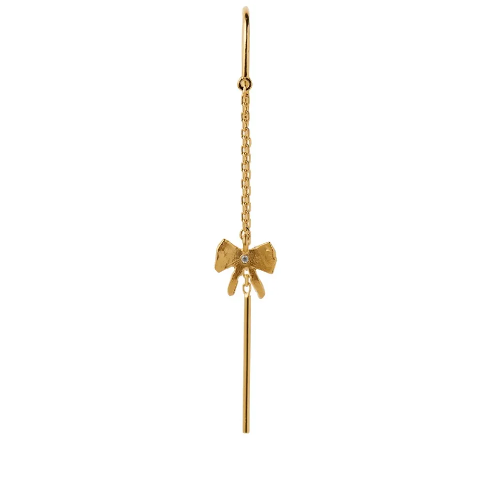 Discount Petit Bow Double Chain Ørering, Dame Øreringe