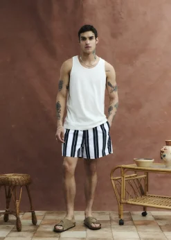 Best Philip Stripe Badeshorts, , XL Badetøj