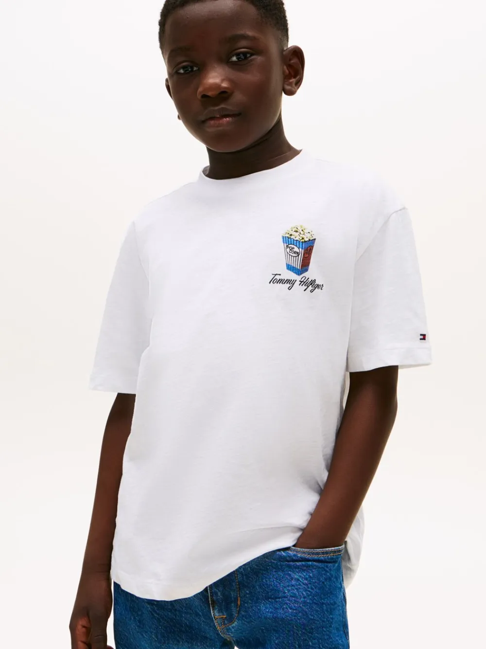 Photo Print Slub T-shirt, , 152 cm Børn T-Shirts & Toppe