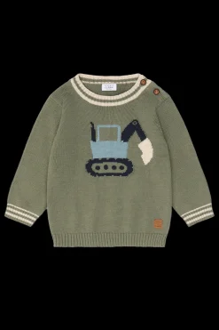 Pilou Backhoe Striktrøje, , 80 cm Børn Strik & Sweatshirts