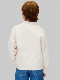 Clearance Pique Polo Sweatshirt, , 152 cm Børn Strik & Sweatshirts