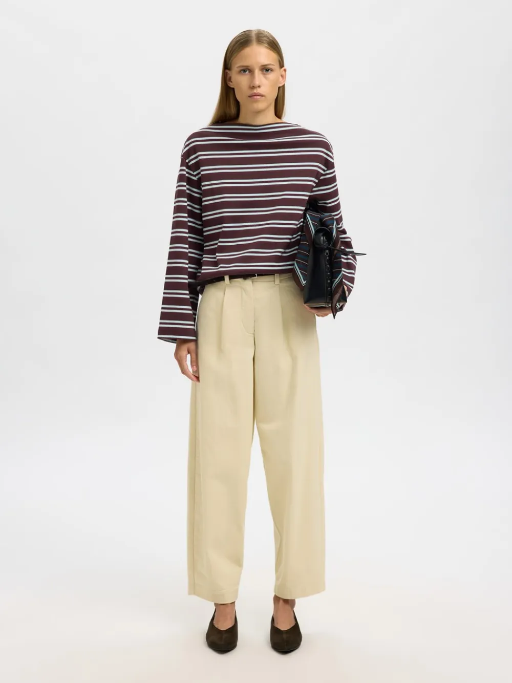Selected Women Polly Boatneck T-shirt, , S-Dame T-Shirts & Toppe