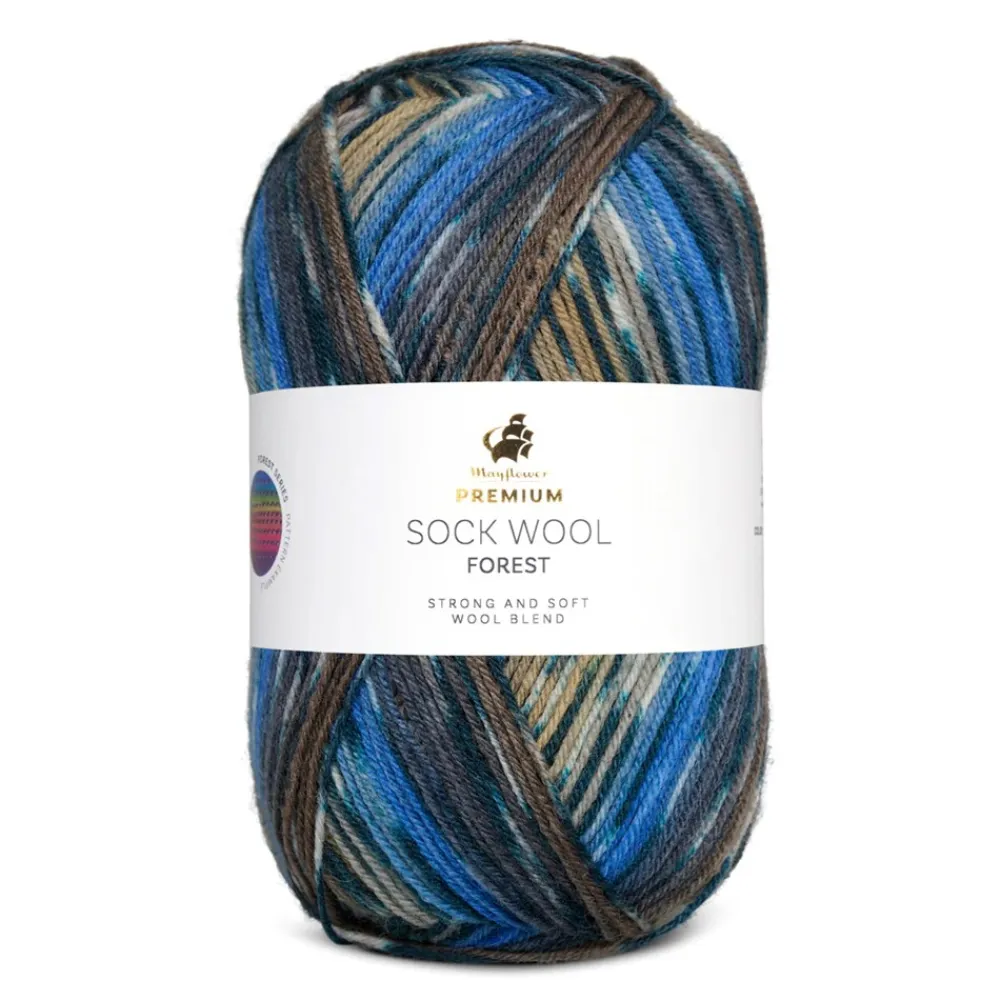 Mayflower Premium Sock Wool Forest Garn, , 100 g- Garn