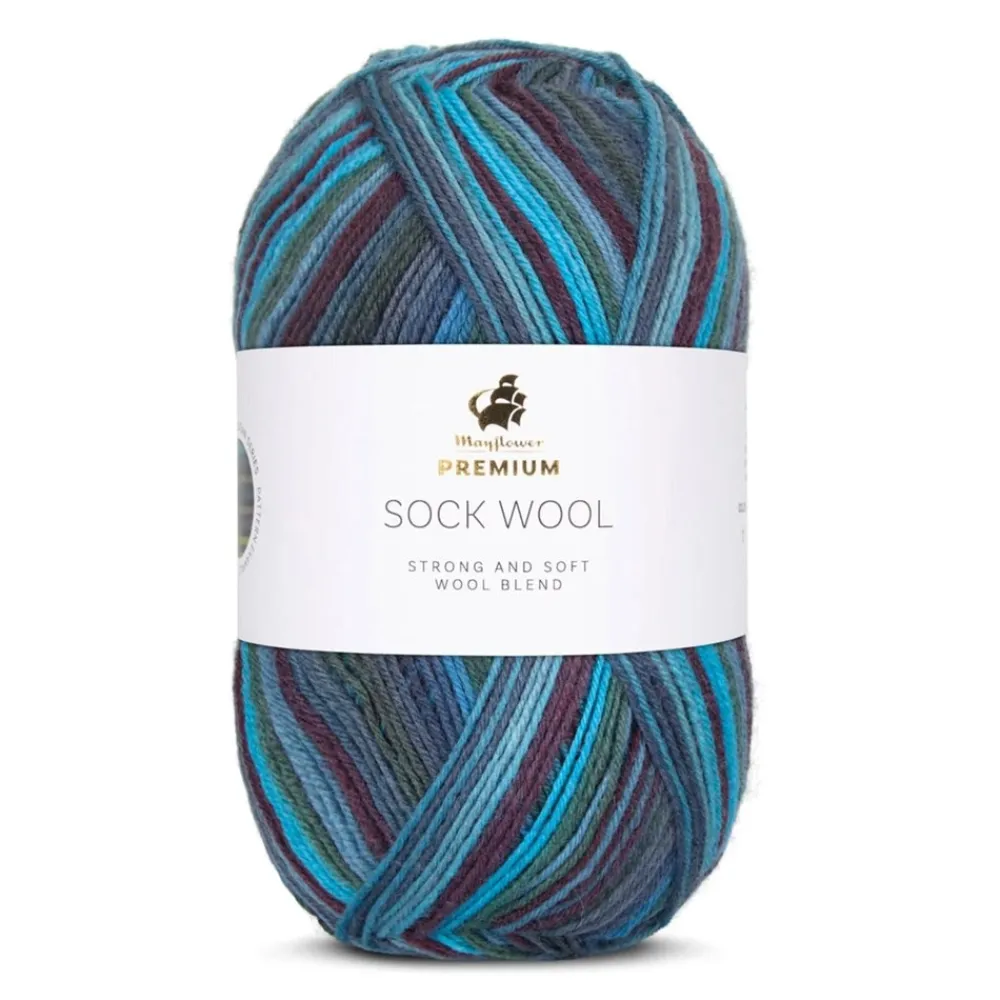 Mayflower Premium Sock Wool Ocean Garn, , 100 g- Garn