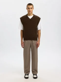 Clearance Rai Knit V-Neck Relaxed Vest, , XL Strik