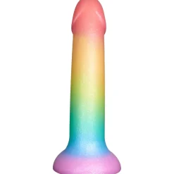 Baseks Rainbow Silikone Dildo- Sexlegetøj