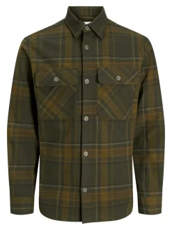 Jack&Jones Rayle Melange Check Overshirt, , M- Overshirts