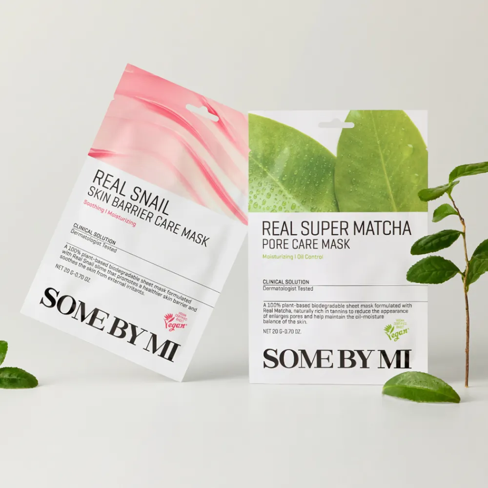 New Real Snail Skin Barrier Care Mask, 1 stk Ansigtspleje|Hudpleje