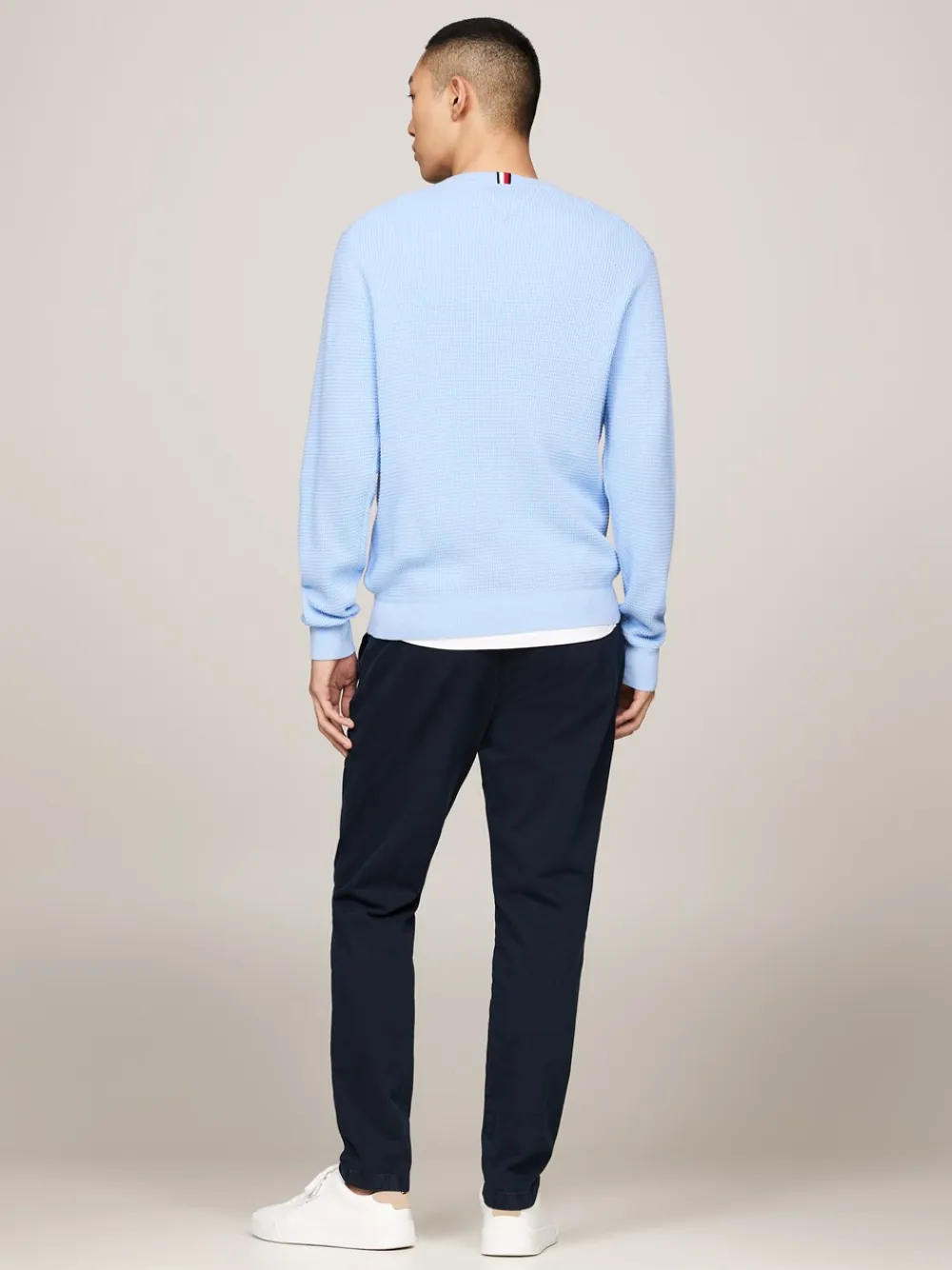Outlet Refined Structure Crew Neck Pullover, , XL Strik