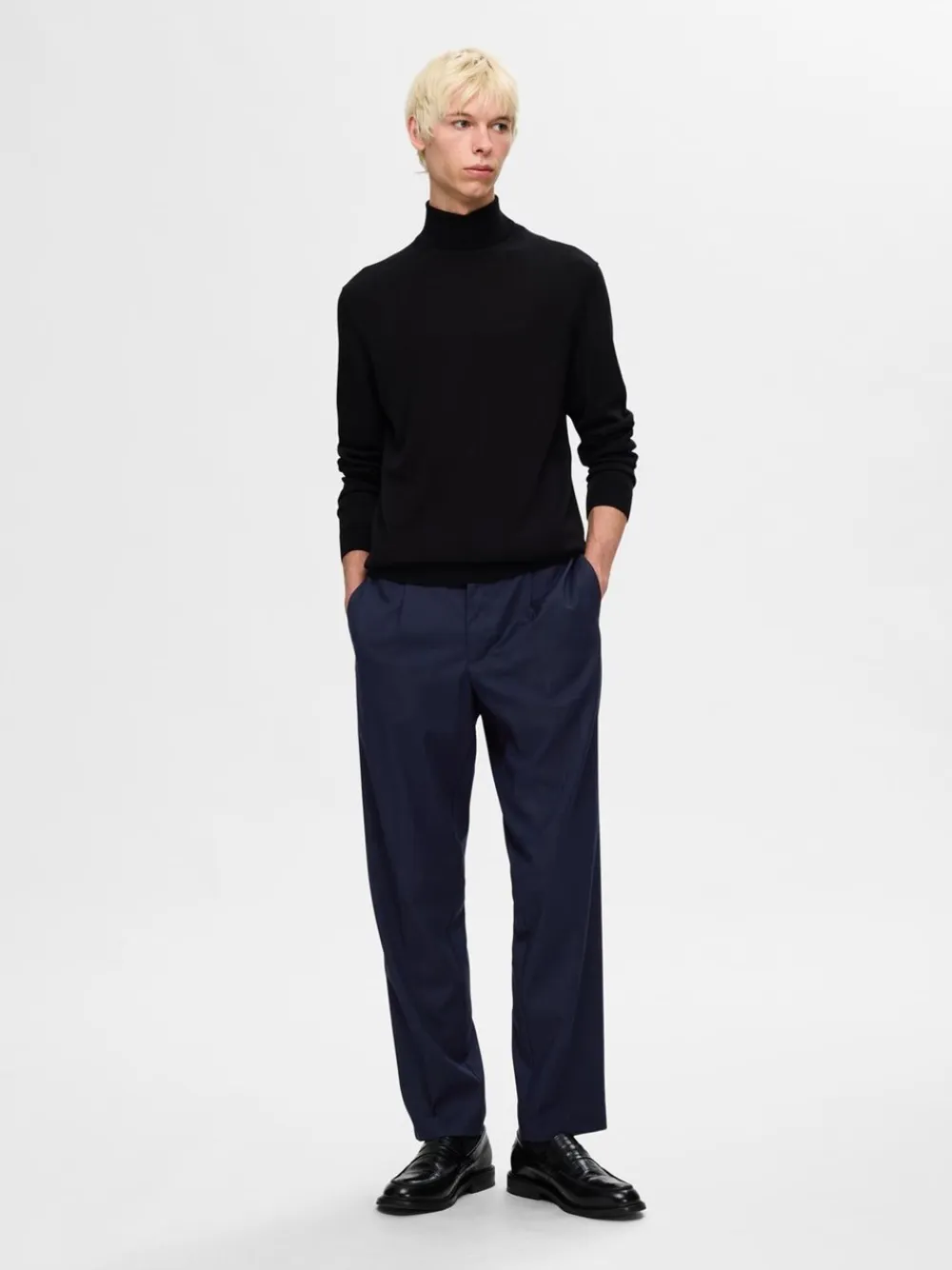 Selected Homme 190-Reg Tapered Leroy Pleat Bukser, , L- Bukser & Chinos