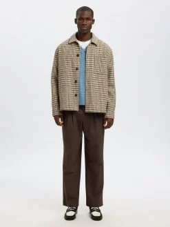 Selected Homme Regari Wool Blend Overshirt, , XL- Overshirts
