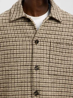 Selected Homme Regari Wool Blend Overshirt, , XL- Overshirts