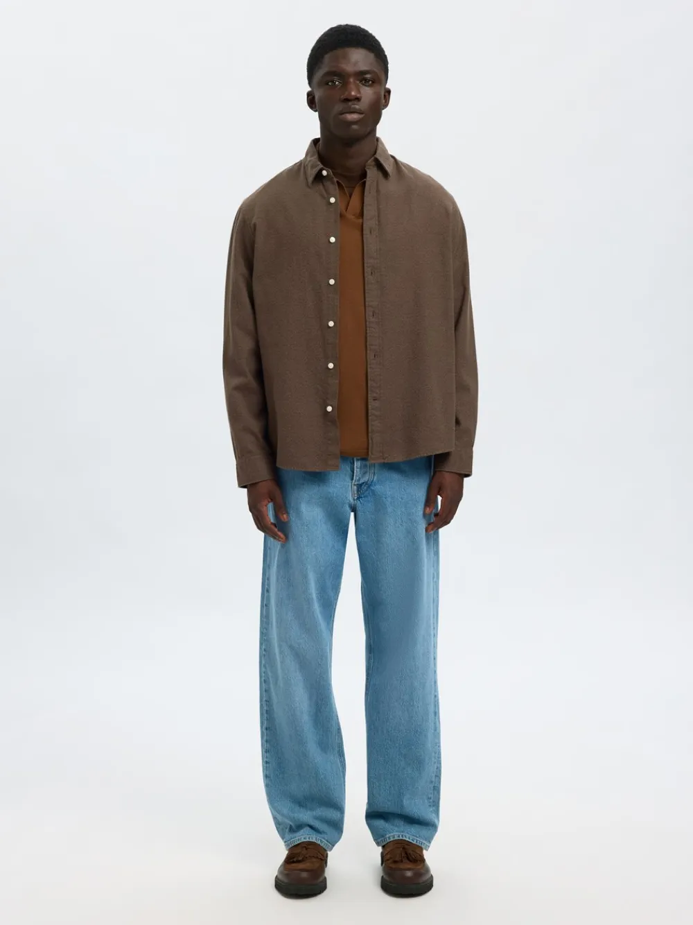 Selected Homme Regnoah Brushed Twist Skjorte, , M- Skjorter