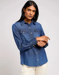 Lee Regular Western Skjorte, , XL-Dame Bluser & Skjorter