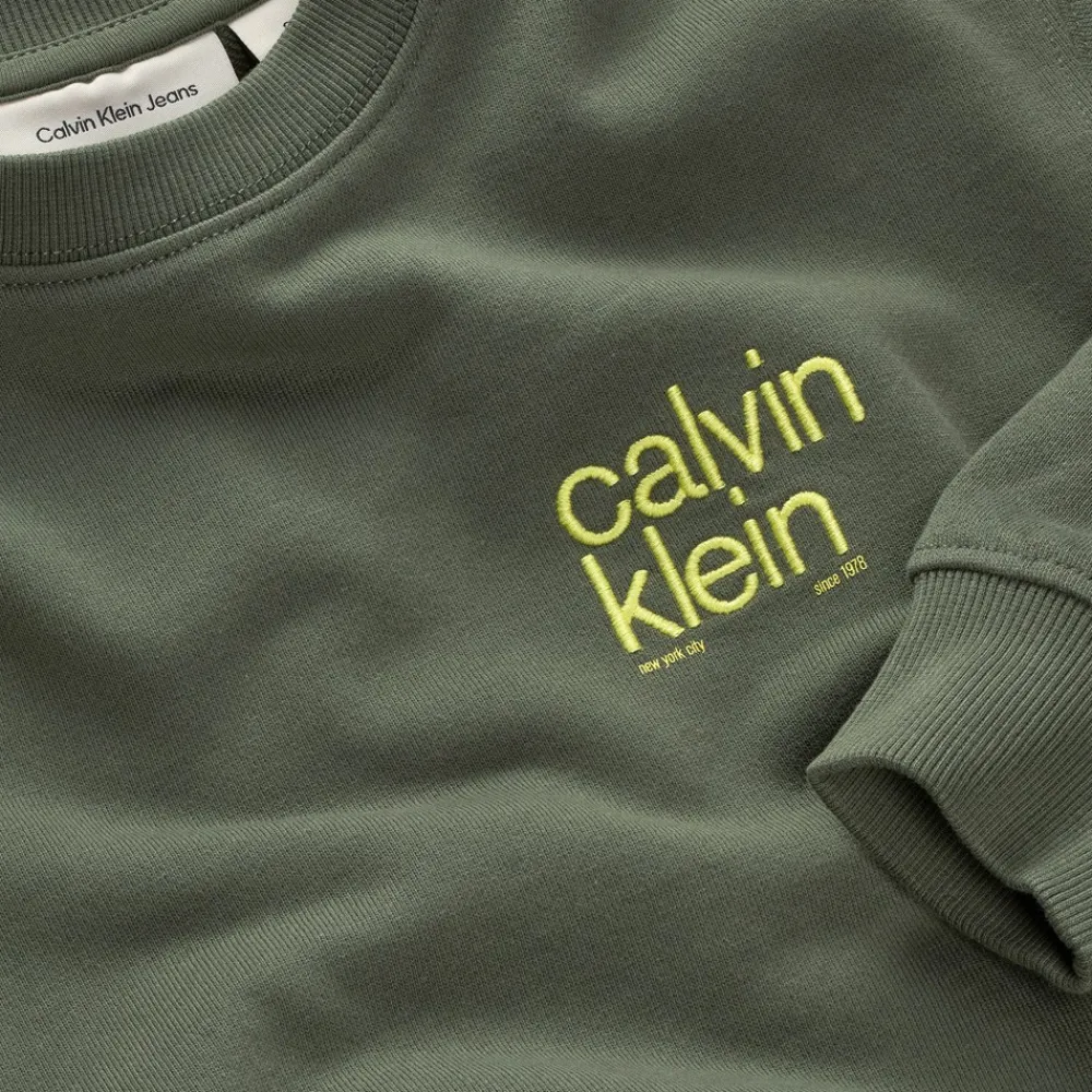 Calvin Klein Relaxed Back Print Sweatshirt, , 152 cm-Børn Strik & Sweatshirts