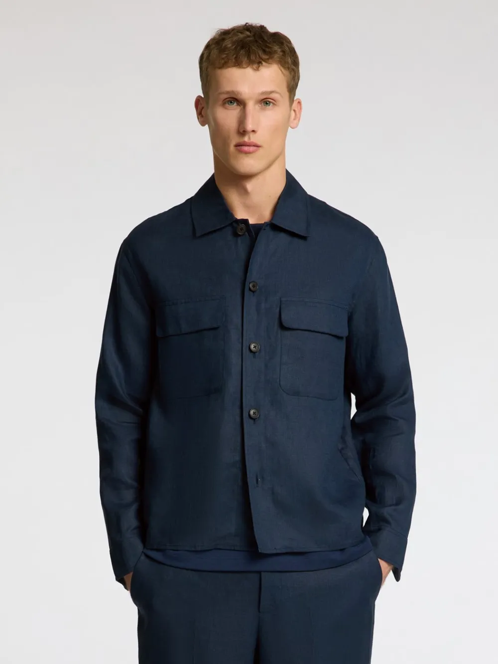 Relaxed-Wyatt Linen Overshirt, , 54 Overshirts