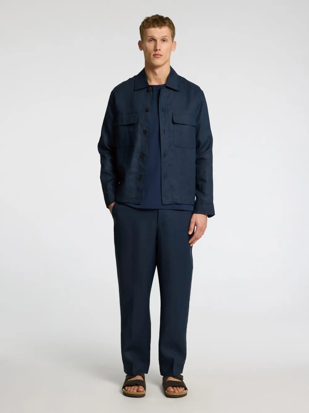 Relaxed-Wyatt Linen Overshirt, , 54 Overshirts