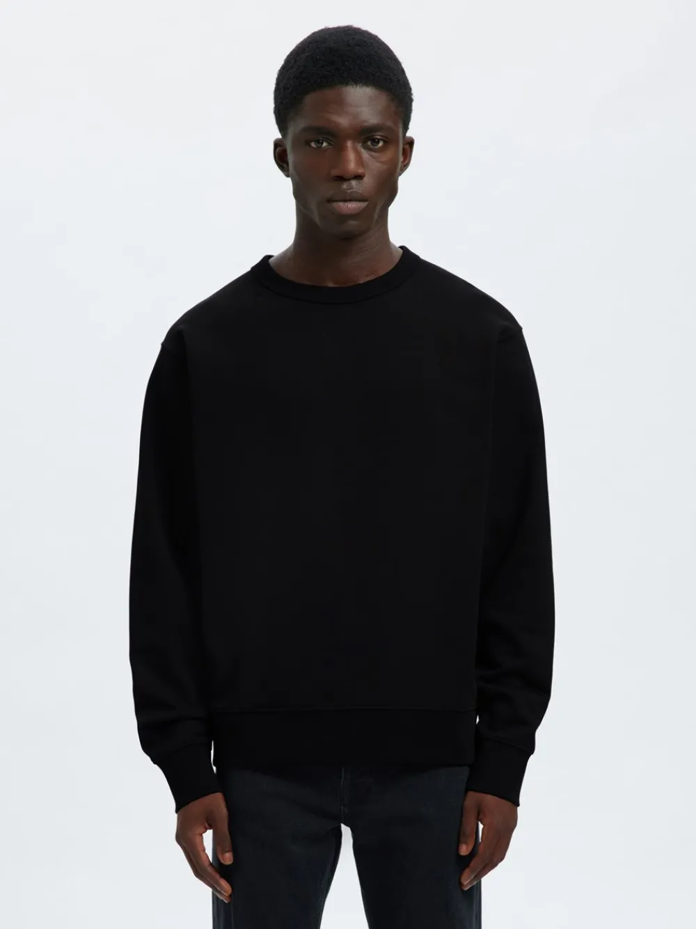 Selected Homme Relaxluke Crew Neck Sweatshirt, , L- Sweatshirts & Trøjer