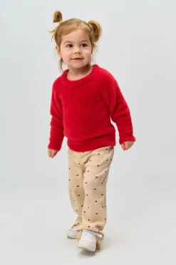 New Rhea Wide Rib Bukser, , 104 cm Børn Bukser & Leggings