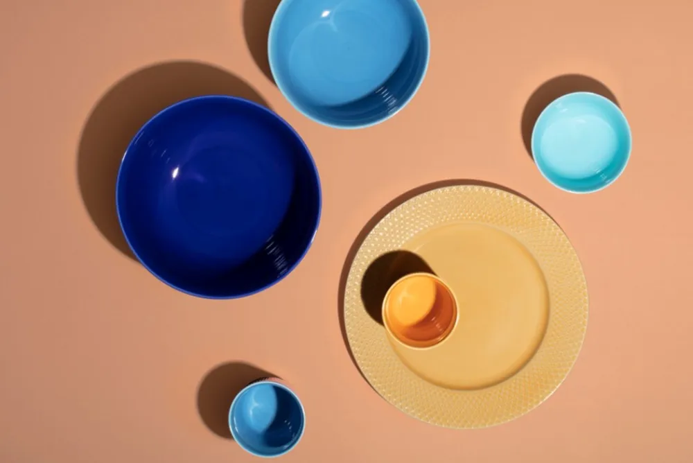 Lyngby Porcelæn Rhombe Color Krus, , 33 cl- Krus & Kopper