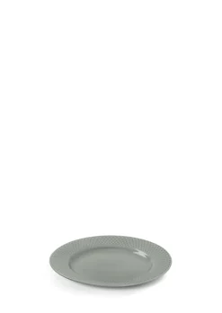 Lyngby Porcelæn Rhombe Earth Frokosttallerken, , Ø21 cm- Tallerkener