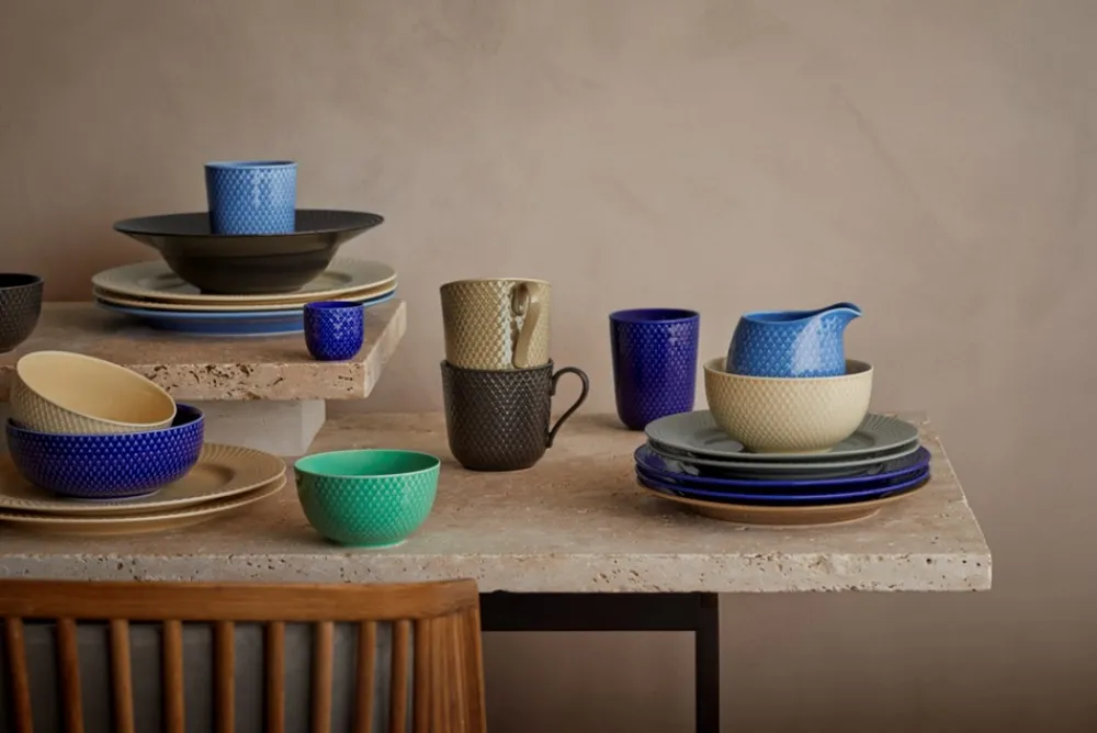 Lyngby Porcelæn Rhombe Earth Krus, , 39 cl- Krus & Kopper