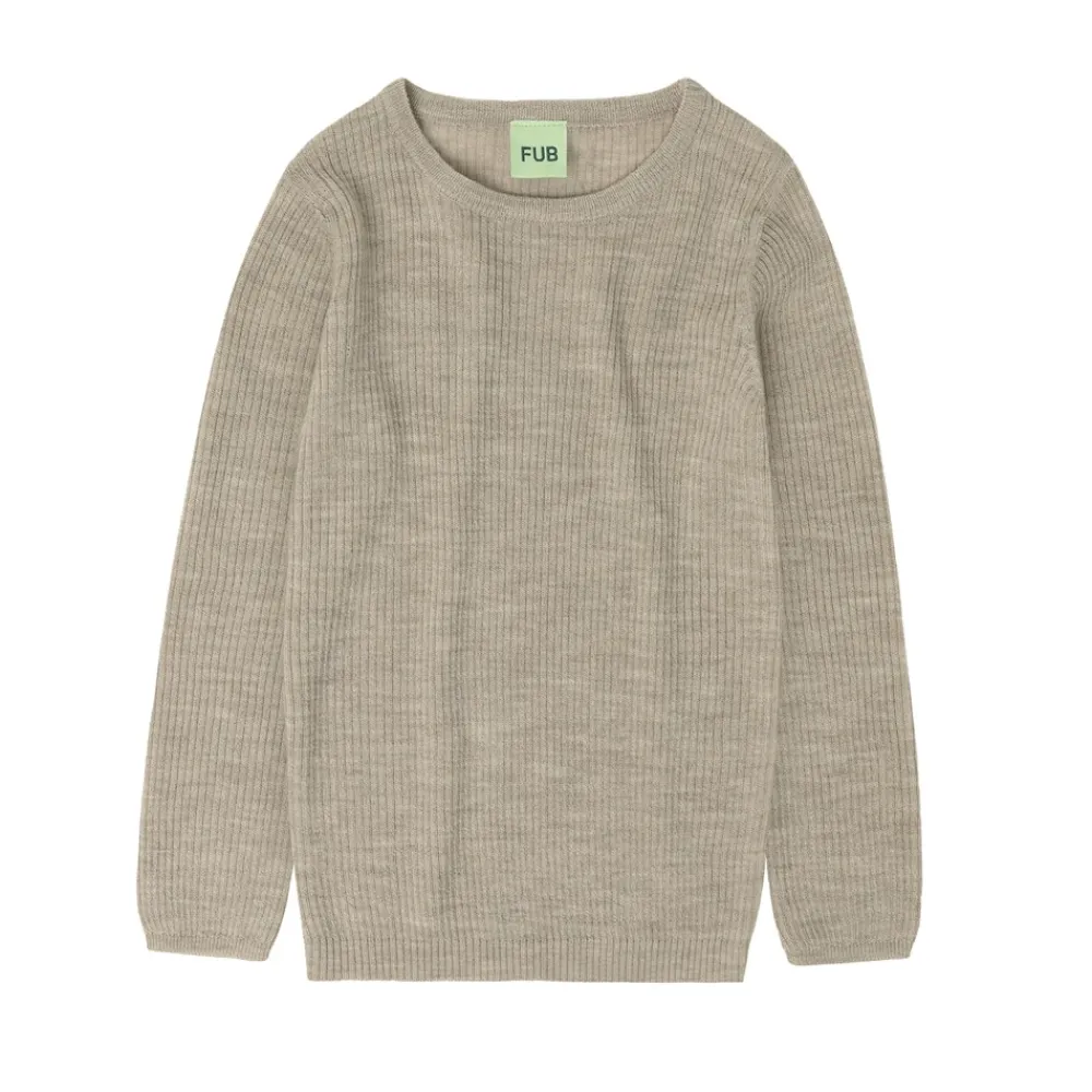 FUB Rib Bluse, , 110 cm-Børn Bluser