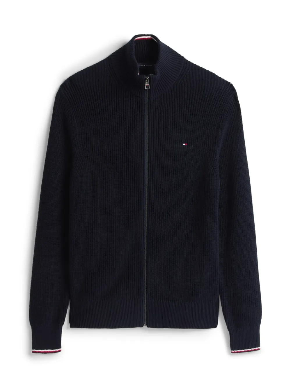 Tommy Hilfiger Rib Zip Through Cardigan, , 3XL- Cardigans